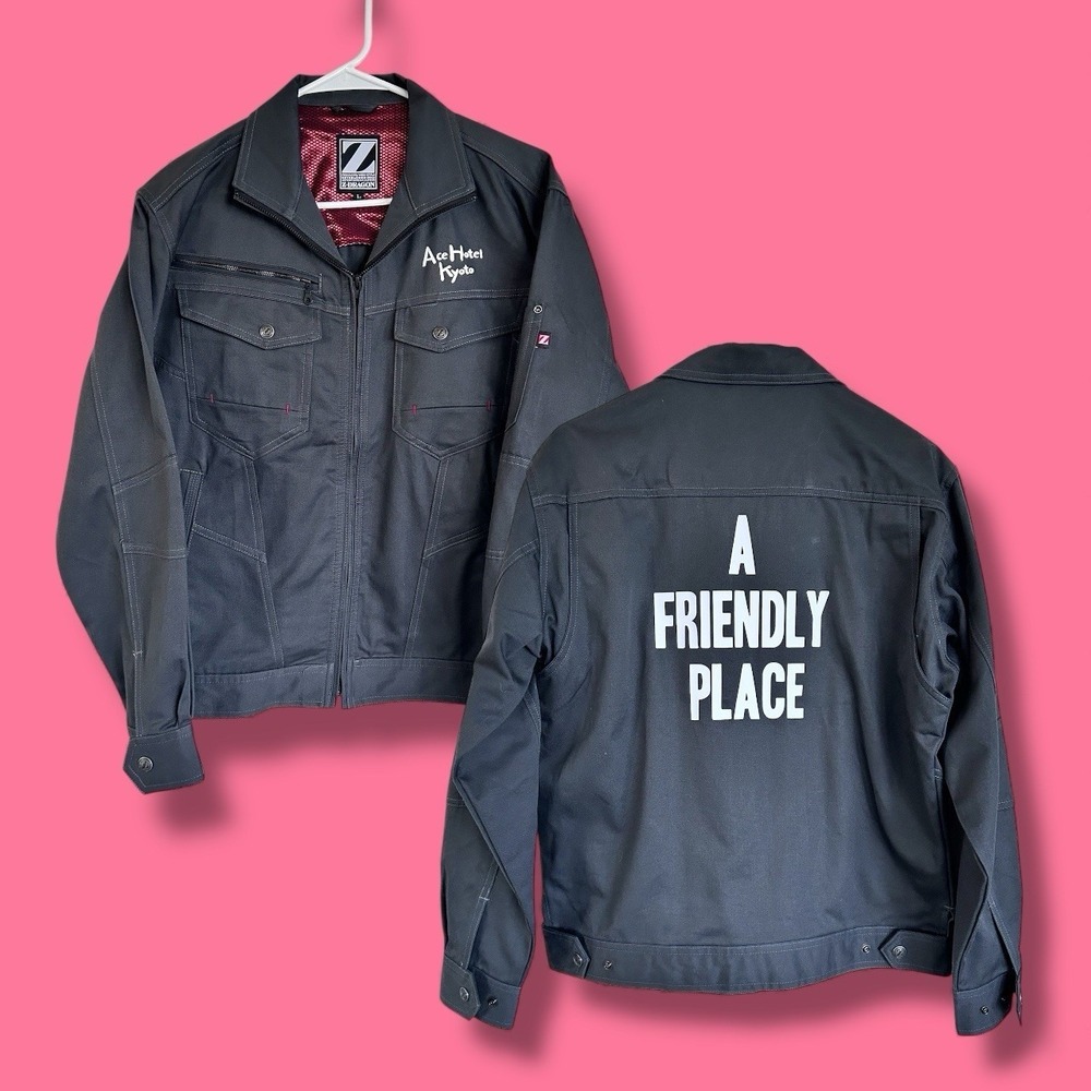 SUPER RARE! ACE Hotel KYOTO Limited Edition Moto Jacket Z-Dragon Fill Zip Sz L